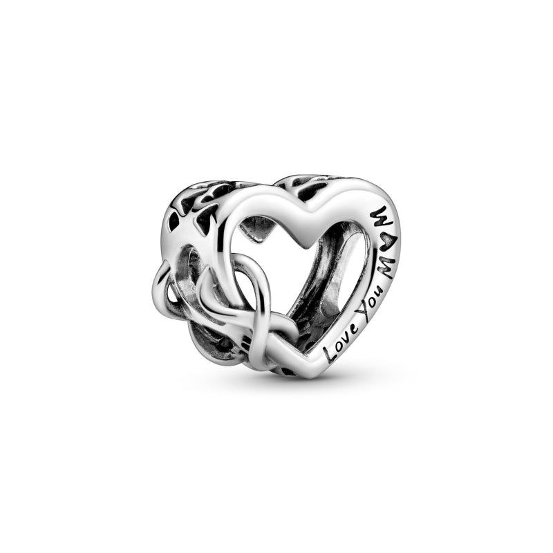 Love You Mom Infinity Heart Charm